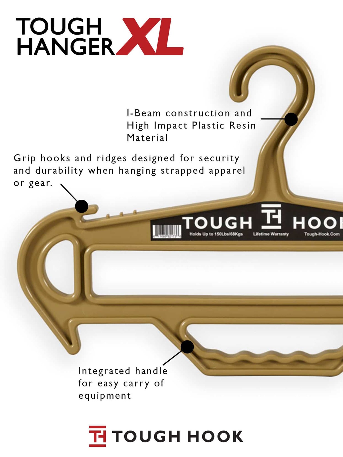 Tough Hanger XL BLACK Tough Hook