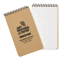 MS-A12 Modestone A12 Top Spiral Notepad 76x130mm- 50 sheets - TAN