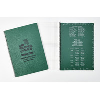 Modestone C43MIL Side Spiral Notepad A4, 210x297mm, 50 sheets, GREEN   (NSN: 7530-58-001-3828)