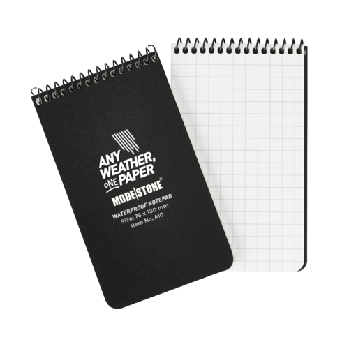 MS-A10 Modestone A10 Top Spiral Notepad 76x130mm- 50 sheets - BLACK