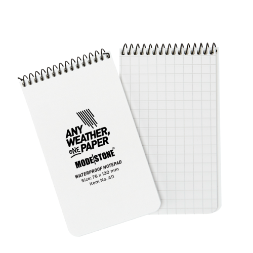 MS-A11 Modestone A11 Top Spiral Notepad 76x130mm- 50 sheets - WHITE
