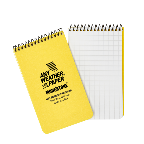 MS-A14 Modestone A14 Top Spiral Notepad 76x130mm- 50 sheets - YELLOW