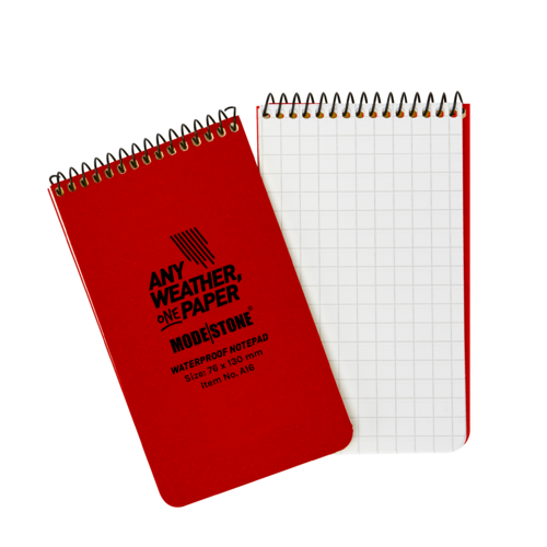 MS-A15 Modestone A15 Top Spiral Notepad 76x130mm- 50 sheets - RED