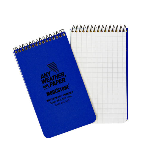 MS-A16 Modestone A16 Top Spiral Notepad 76x130mm- 50 sheets - BLUE