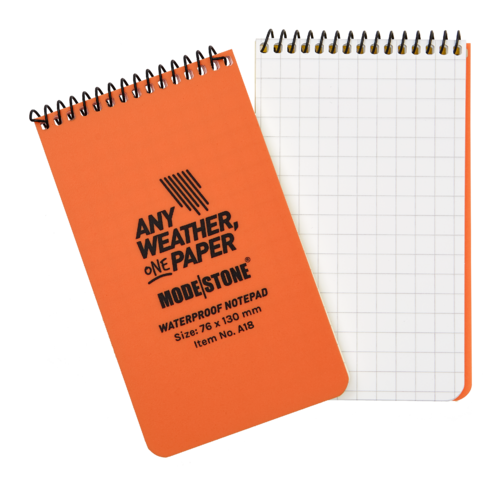 MS-A18 Modestone A18 Top Spiral Notepad 76x130mm- 50 sheets - ORANGE