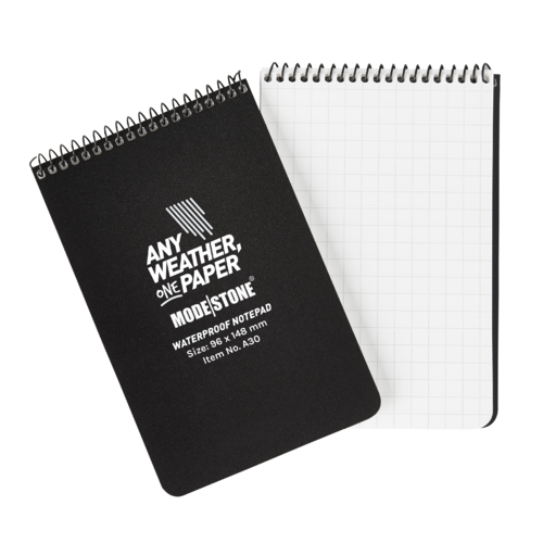 MS-A30 Modestone A30 Top Spiral Notepad 96x148mm- 50 sheets - BLACK