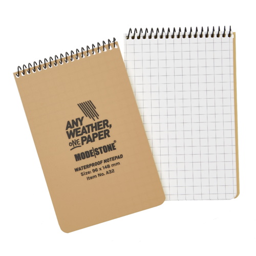 MS-A32 Modestone A32 Top Spiral Notepad 96x148mm- 50 sheets - TAN