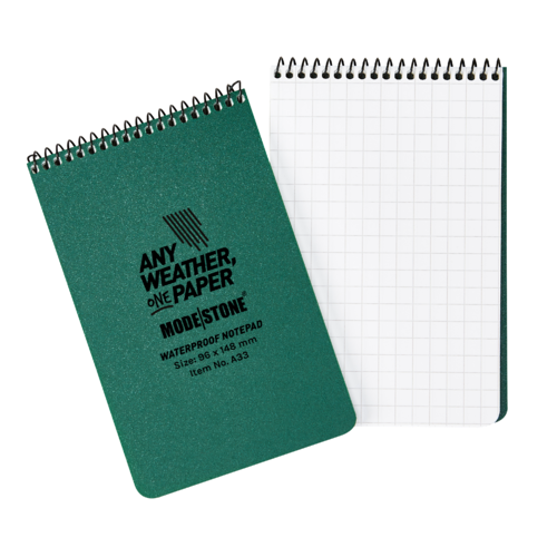 MS-A33 Modestone A33 Top Spiral Notepad 96x148mm- 50 sheets - GREEN