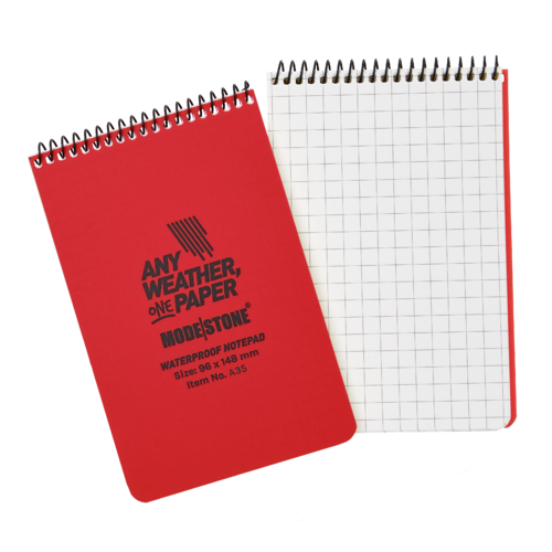 MS-A35 Modestone A35 Top Spiral Notepad 96x148mm- 50 sheets - RED