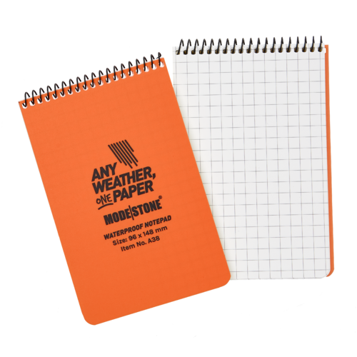 MS-A38 Modestone A38 Top Spiral Notepad 96x148mm- 50 sheets - ORANGE