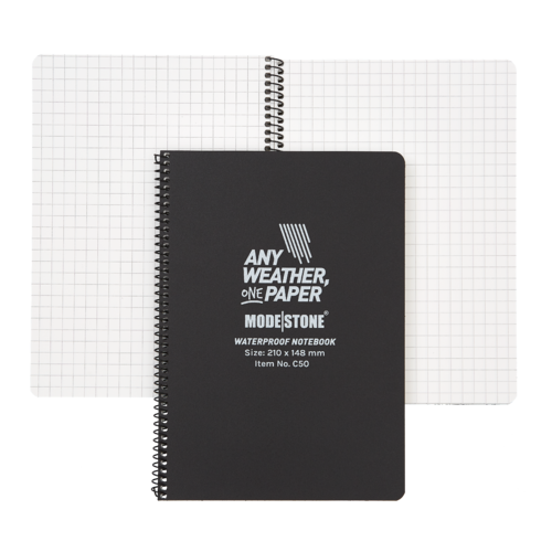 MS-C50 Modestone C50 Side Spiral Notepad A5 148x210mm - 50 sheets - BLACK