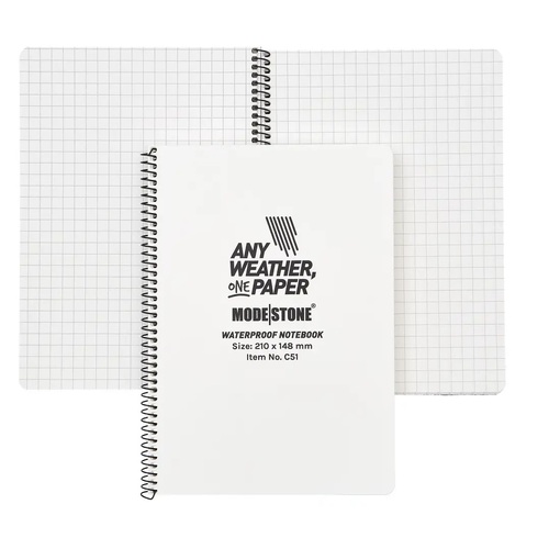 MS-C51	Modestone C51 Side Spiral Notepad A5 - 148x210mm- 50 sheets - WHITE