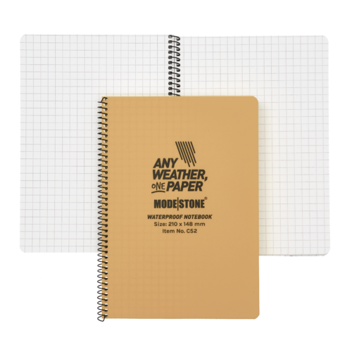 MS-C52 Modestone C52 Side Spiral Notepad A5 148x210mm - 50 sheets - TAN