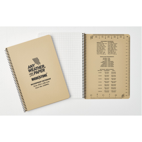 Modestone C52MIL Side Spiral Notepad A5, 148x210mm, 50 sheets, TAN   (NSN: 7530-58-001-4066)