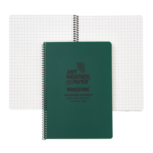 MS-C53 Modestone C53 Side Spiral Notepad A5 148x210mm - 50 sheets - GREEN