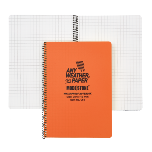 MS-C58 Modestone C58 Side Spiral Notepad A5 148x210mm - 50 sheets - ORANGE
